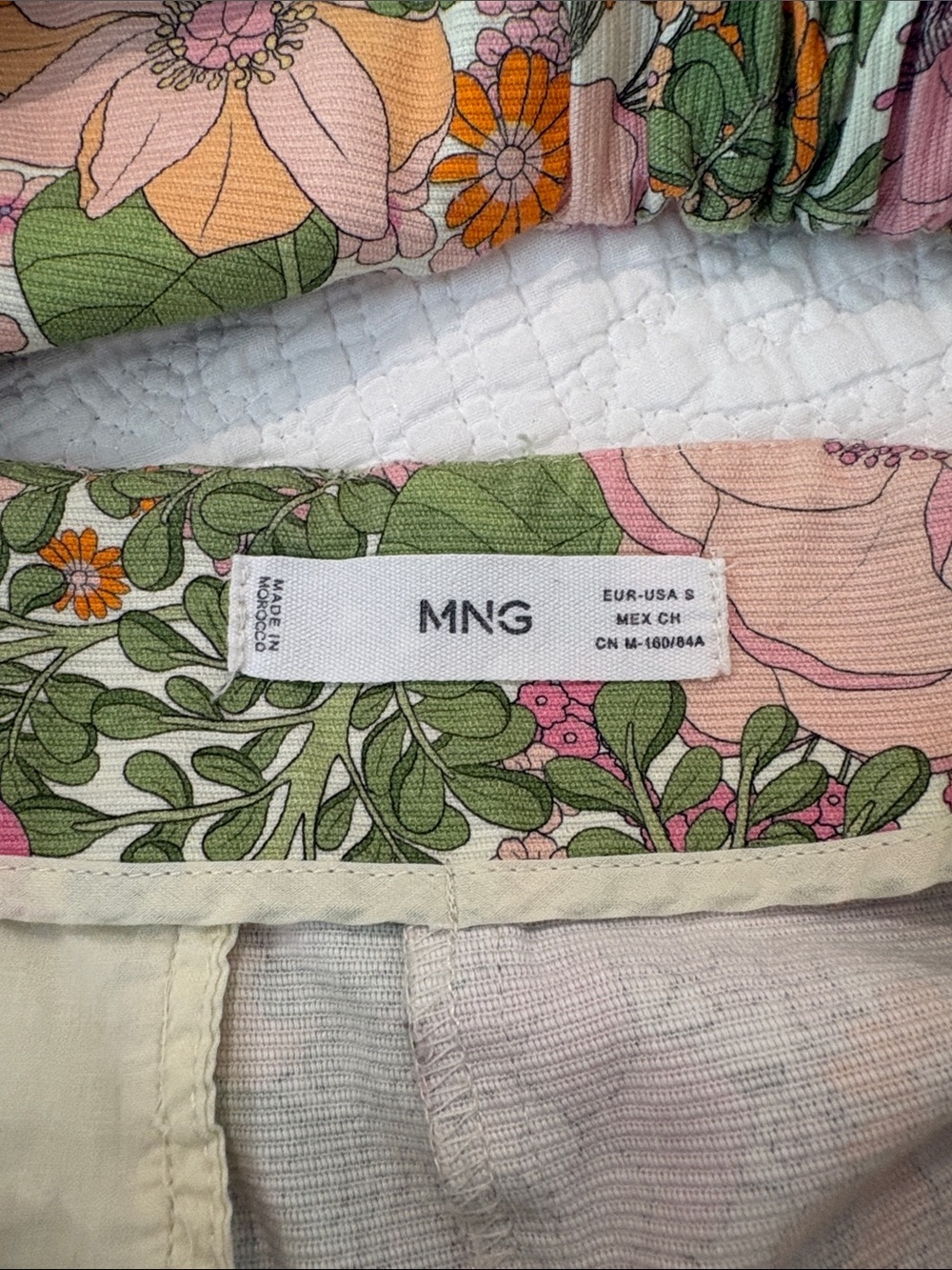 Mango Floral Tank Romper in Pink, Green & Orange - Picture 2 of 3